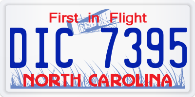 NC license plate DIC7395