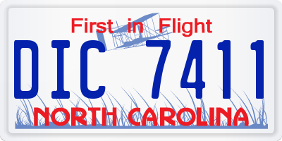NC license plate DIC7411