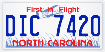 NC license plate DIC7420