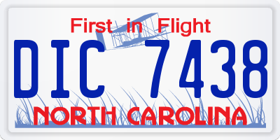 NC license plate DIC7438