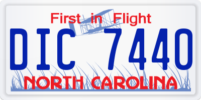 NC license plate DIC7440
