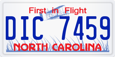 NC license plate DIC7459