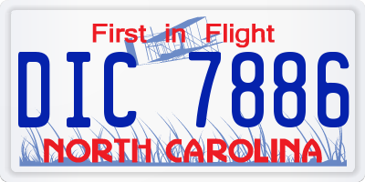 NC license plate DIC7886