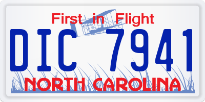 NC license plate DIC7941