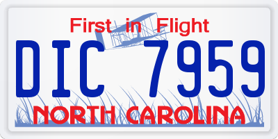 NC license plate DIC7959