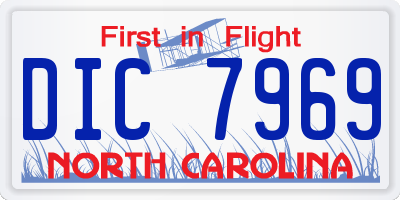 NC license plate DIC7969
