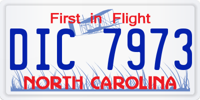 NC license plate DIC7973
