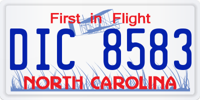 NC license plate DIC8583