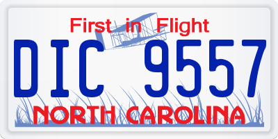 NC license plate DIC9557