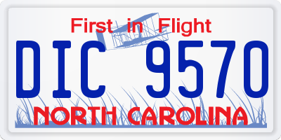 NC license plate DIC9570