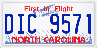 NC license plate DIC9571