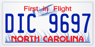 NC license plate DIC9697