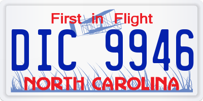 NC license plate DIC9946