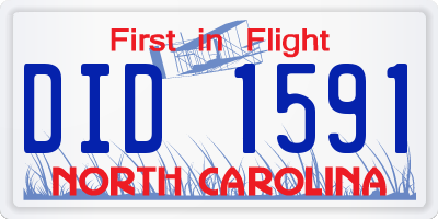 NC license plate DID1591