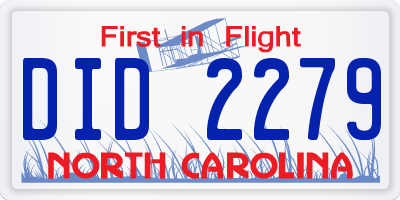 NC license plate DID2279