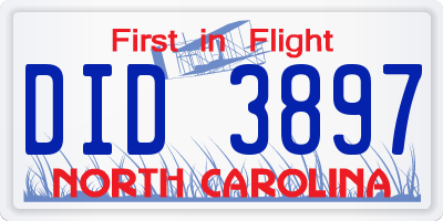 NC license plate DID3897