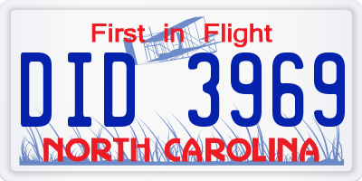 NC license plate DID3969