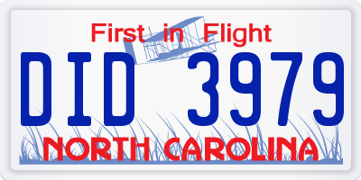 NC license plate DID3979