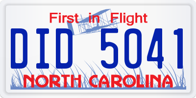 NC license plate DID5041