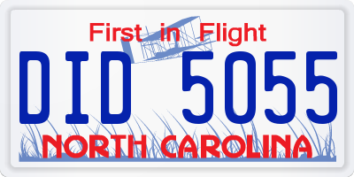 NC license plate DID5055