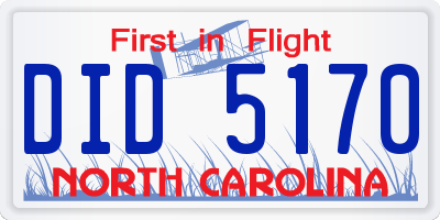 NC license plate DID5170