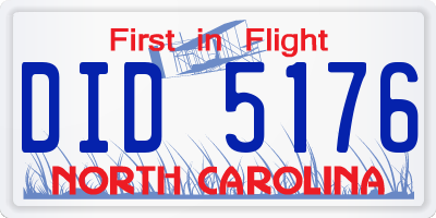 NC license plate DID5176