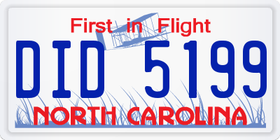 NC license plate DID5199