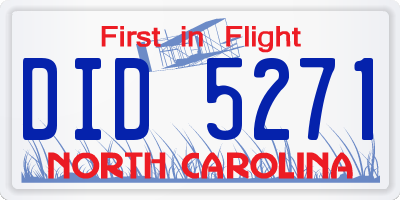 NC license plate DID5271