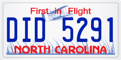 NC license plate DID5291