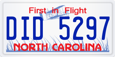 NC license plate DID5297