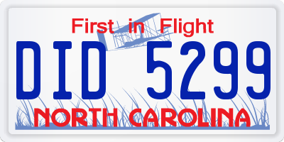 NC license plate DID5299