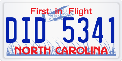 NC license plate DID5341