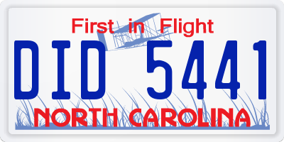 NC license plate DID5441