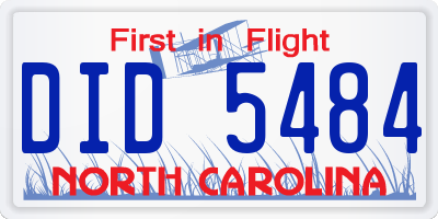NC license plate DID5484