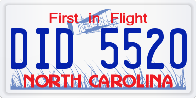 NC license plate DID5520
