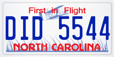 NC license plate DID5544