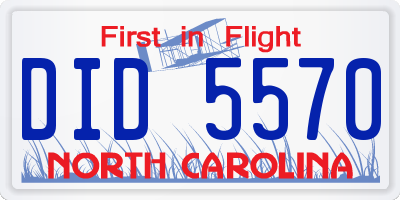 NC license plate DID5570