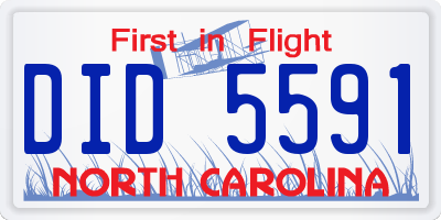 NC license plate DID5591
