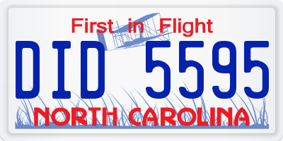 NC license plate DID5595
