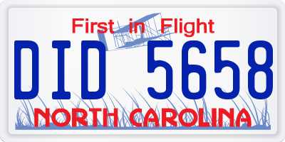 NC license plate DID5658