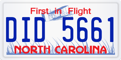NC license plate DID5661