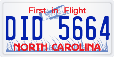 NC license plate DID5664