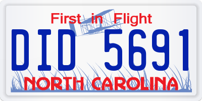 NC license plate DID5691