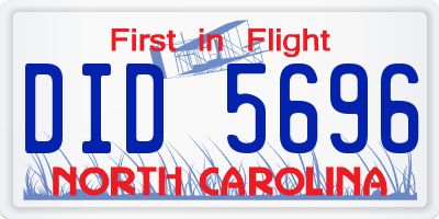 NC license plate DID5696