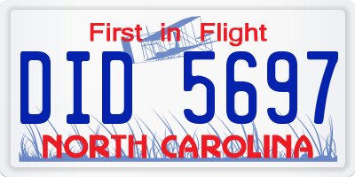 NC license plate DID5697
