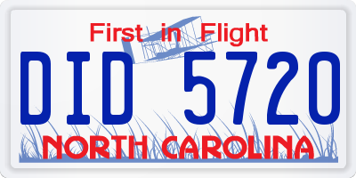 NC license plate DID5720