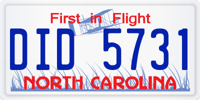 NC license plate DID5731