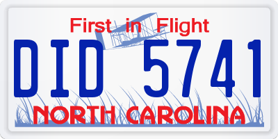 NC license plate DID5741