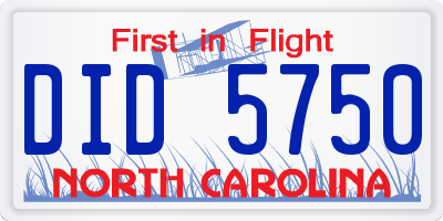 NC license plate DID5750