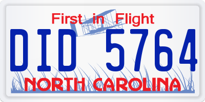 NC license plate DID5764
